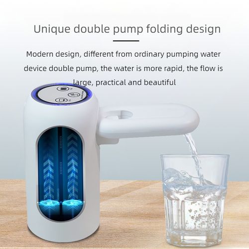 The foldable electric water pump is compatible with various bottle mouths.
