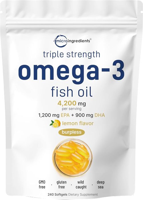 Micro Ingredients Triple Strength Omega 3 Fish Oil