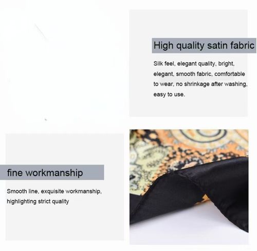 Half-price new four-piece set paisley satin silk scarf – for shawl & headscarf use