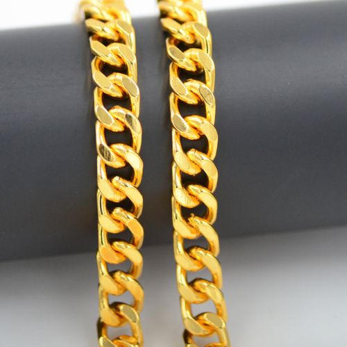 Gold-plated necklace 26-inch sideways necklace jewelry necklace