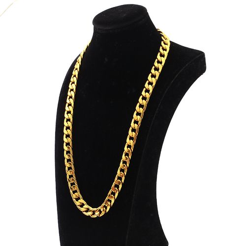 Gold-plated necklace 26-inch sideways necklace jewelry necklace