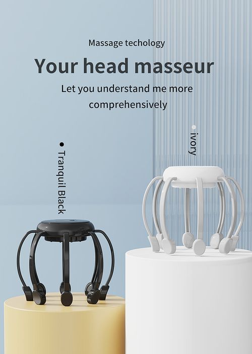 Octopus-shaped Automatic Multi-dimensional Head Massager for Cleansing & Relaxation。