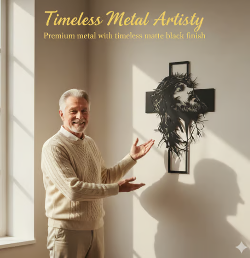 🔥🔥Wrought Iron Cross Wall Decor✝️🖼️ Elevate the style of your space with this spiritually elegant decoration 🙌✨