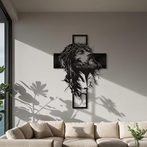 🔥🔥Wrought Iron Cross Wall Decor✝️🖼️ Elevate the style of your space with this spiritually elegant decoration 🙌✨