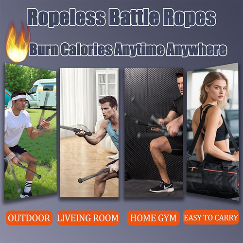 Hot-selling portable fitness spring weighted power rope, anti-slip battle rope for home use
