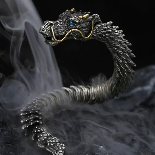 Fashionable original retro handmade Chinese dragon bracelet