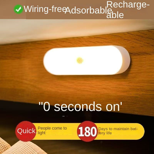 Smart Induction Sensor Night Light Automatic Body Detection Wireless Dimmable USB Recharge Home Bar Light for Aisle Staircase