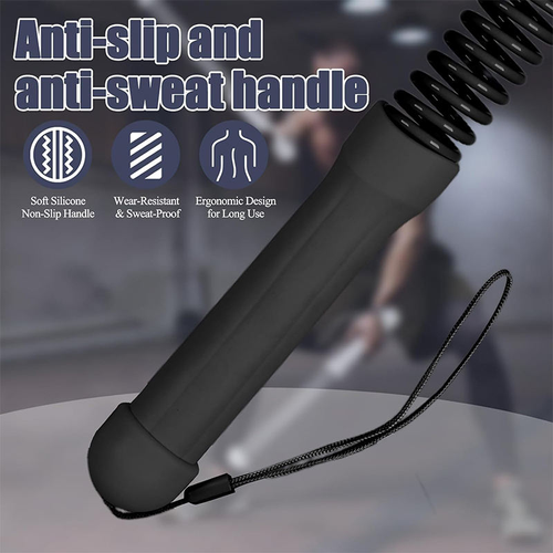 Hot-selling portable fitness spring weighted power rope, anti-slip battle rope for home use