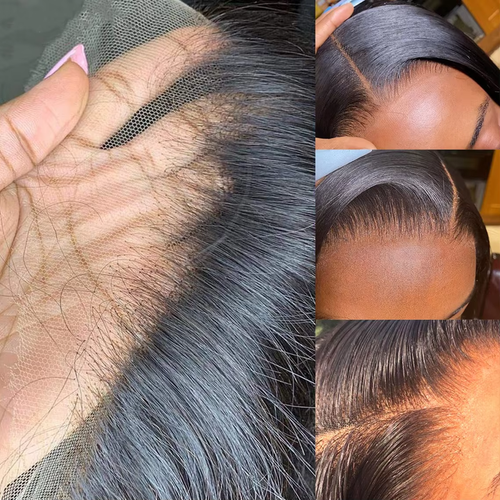 🔥Glue-free lace water ripple real human hair wig🔥