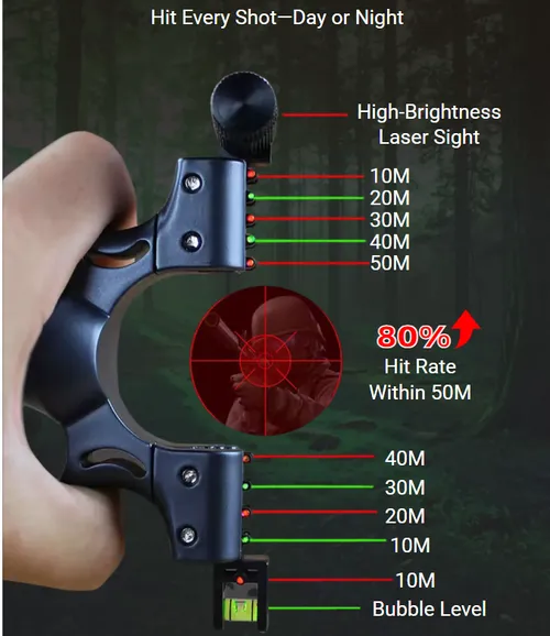 🔥🔥🔥High Quality Resin Hunting Slingshot With Laser Optical Fiber Outdoor Precision Shooting Sports Game Catapult