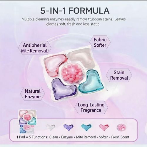 5‑in‑1 Microcapsule Laundry Pods, 100 Count