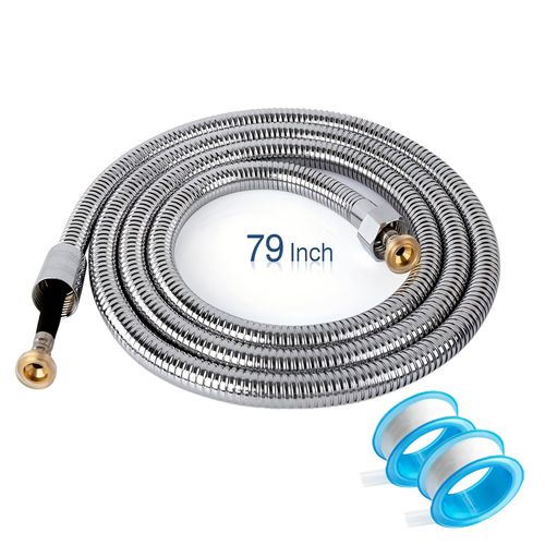 200cm Extra Long High-Pressure Shower Hose, 304 Stainless Steel Explosion-Proof