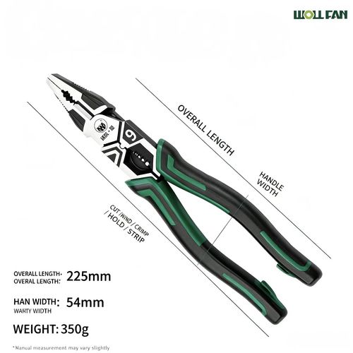 9‑Inch Labor‑Saving Offset Multi‑Function Combination Pliers, Durable Handy Electrician Wire Pliers
