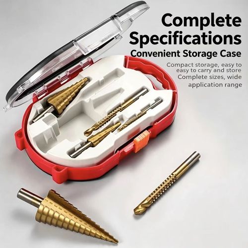 Universal Step Drill Bit, Multi‑Function Hole Opener, High‑Hardness for Stainless Steel & Metal Drilling