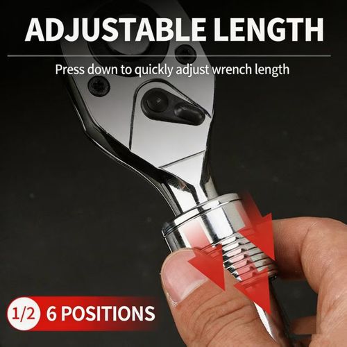 1/2" 72-Tooth Extendable Ratchet Wrench