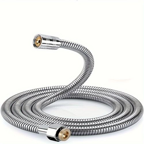 200cm Extra Long High-Pressure Shower Hose, 304 Stainless Steel Explosion-Proof