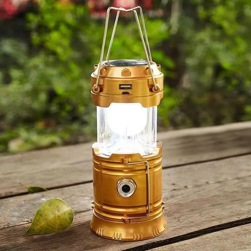 Outdoor Camping Lantern, LED Emergency Light, Solar Powered Stall Lamp, Rechargeable Tent Hurricane Lantern