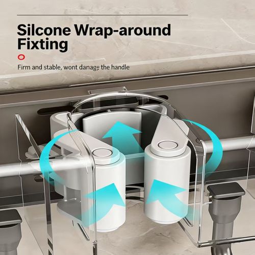 Suction-cup type hole-free mop wall-mounted storage clip