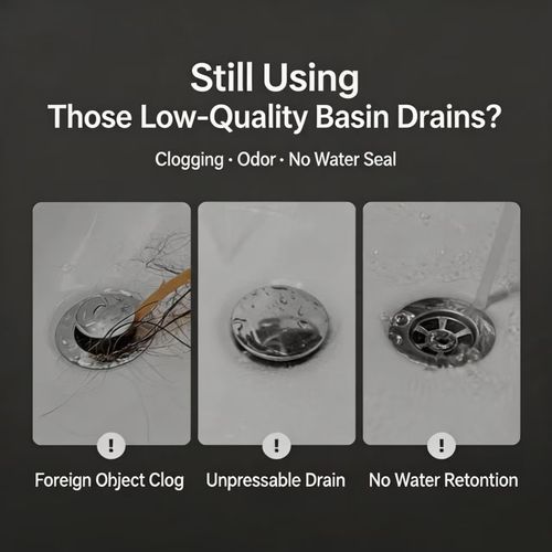 Universal Wash Basin Pop‑Up Drain Plug Anti‑Clog Fast Drain for Home