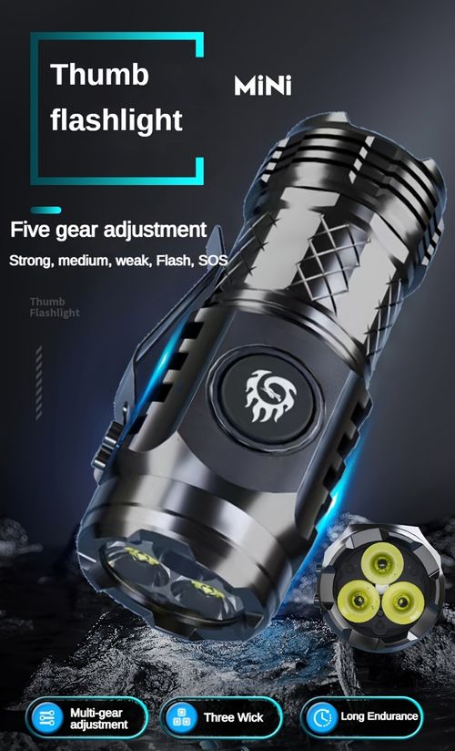 Rechargeable Mini Magnetic Flashlight, Portable Home & Camping Light