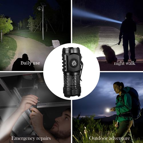 Rechargeable Mini Magnetic Flashlight, Portable Home & Camping Light