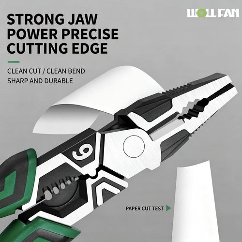 9‑Inch Labor‑Saving Offset Multi‑Function Combination Pliers, Durable Handy Electrician Wire Pliers