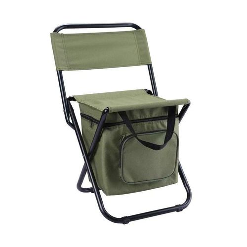 3‑in‑1 Camping Fishing Folding Chair with Cooler Bag & Side Pocket