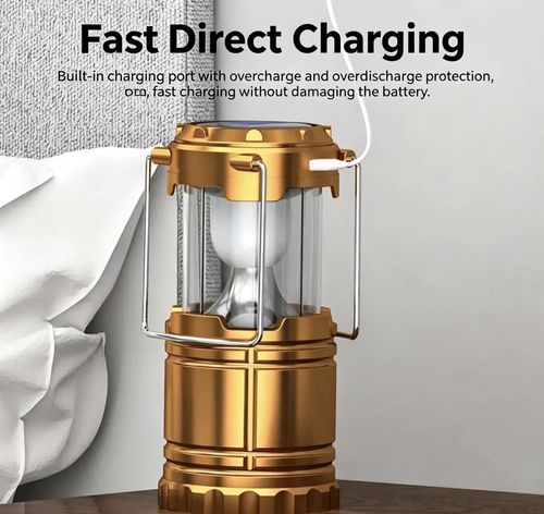 Outdoor Camping Lantern, LED Emergency Light, Solar Powered Stall Lamp, Rechargeable Tent Hurricane Lantern
