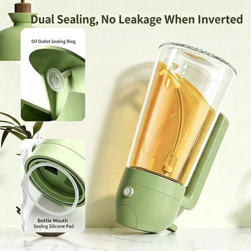 2‑in‑1 Glass Oil Dispenser, Spray & Pour Oil Bottle, Non‑Sticky Interior Home Kitchen Oil Sprayer
