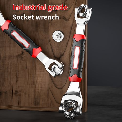 Upgraded Multi-Function Universal Socket Wrench, 360° Rotatable