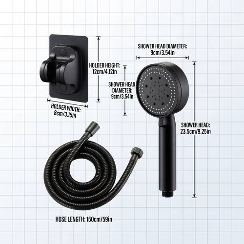 High-Pressure Shower Head for Low Water Pressure