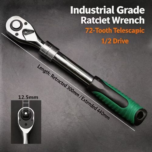 1/2" 72-Tooth Extendable Ratchet Wrench
