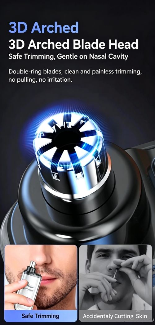 Rechargeable Nose Hair Trimmer with LED Display