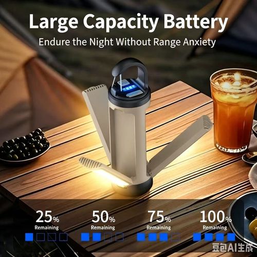 3‑Blade Foldable Rechargeable Waterproof Camping Light