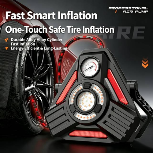 3-in-1 Car Emergency Light & Tire Inflator