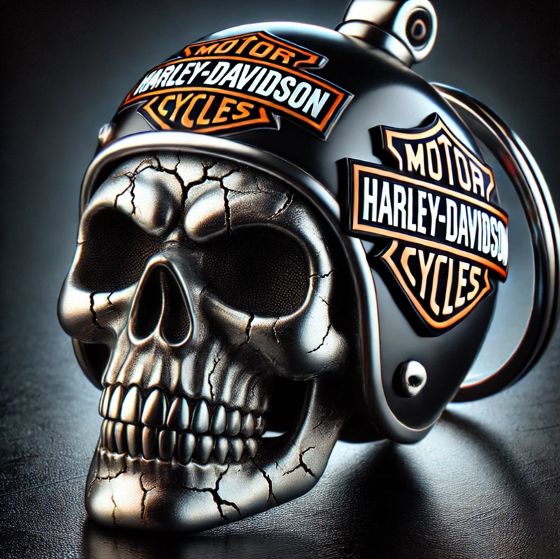 💀Harley-Davidson skeleton key chain