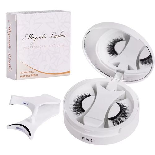 Magnetic False Eyelashes Kit One Piece Box Set Soft Magnet Natural Look Reusable Glue Free Portable Makeup Lash Extension Tool