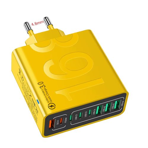 Portable 8-Port USB-C Fast Travel Charger