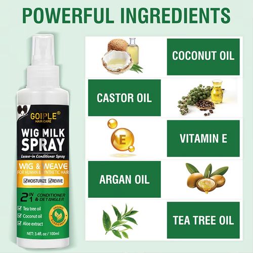Wig Shampoo for Synthetic Wig Milk Spray for Synthetic Hair Detangle & Anti-Frizz& Moisture Synthetic Wig Shampoo & Conditioner
