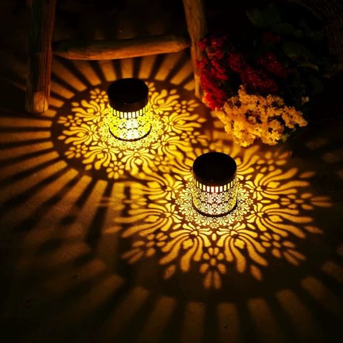 Solar-powered Outdoor Wall Light Waterproof Spotlight Mandala Pattern Motion-sensor Courtyard Lamp Wrought-iron Wall-mounted