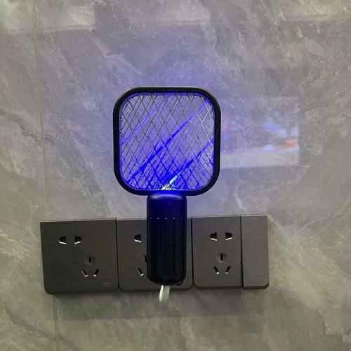 Small Electric Mosquito Killer 5 Layer Security Net Compact Portable USB Interface Electric Fly Swatter for Home Outdoor Camping
