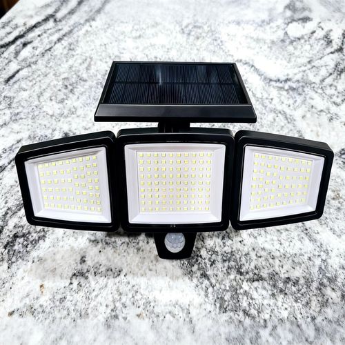 Solar Outdoor Flood Light 210 LED Security Light with Remote Control Motion Sensor Waterproof Wide Angle 3 Modes Wall Sconce