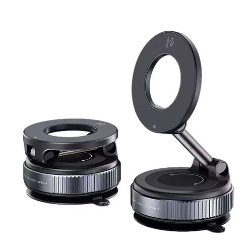Vacuum Drop Glue Adsorption Magnetic Suction Car Mobile Phone Bracket Wireless Charging Suction Cup Mount for Dashboard Model