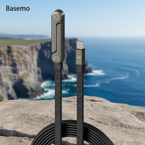 Hot Sale 2-in-1 Stand & Charging Cable | YIXIN 240W High-Speed Premium Nylon Braided Cord  | Gaming-Dedicated Charger