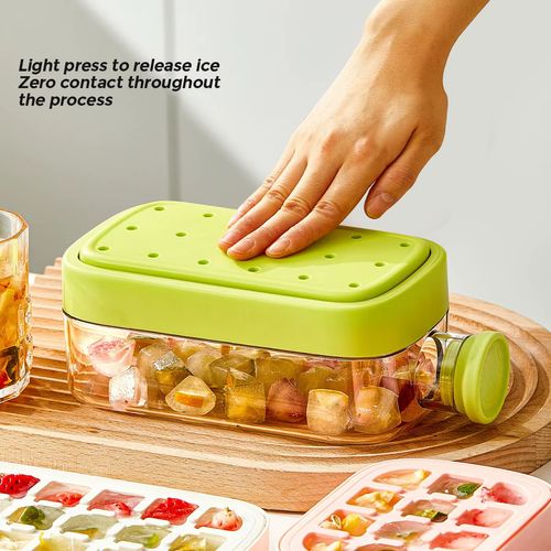 800ml Pink New Trend Portable Cool Summer Ice Bottle Cup Tray 2 in 1 Ice Cube Bottle Mold Ice Bottles Ball Icecube Drink Water