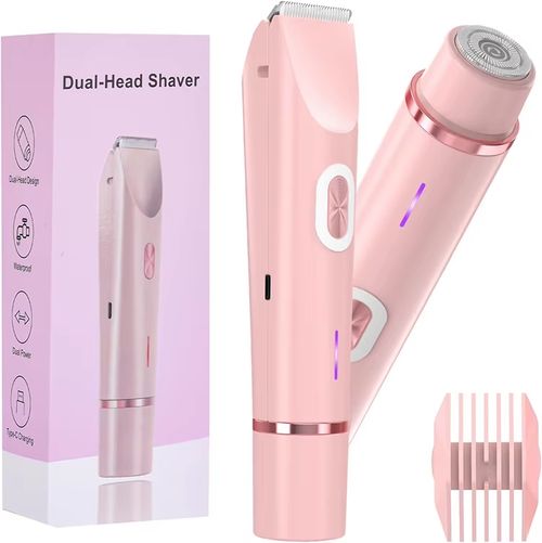 Portable 2 In 1 Mini Electric Shaver Painless Full Body Hair Remover For Men Women