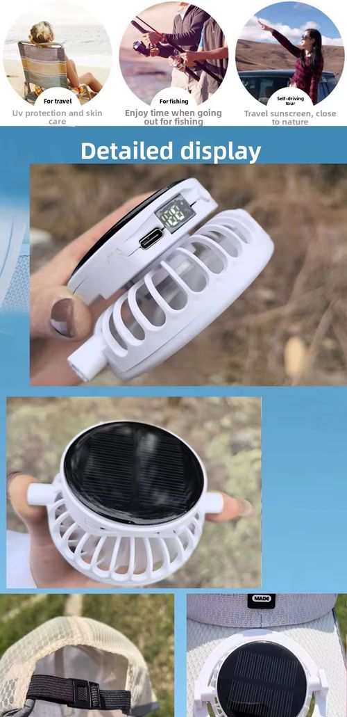 Men Women Solar Powered Fan Hat Cooling Baseball Hat Fishing Camping Beach Hats with Solar Fans Summer USB Charging Sun Hats