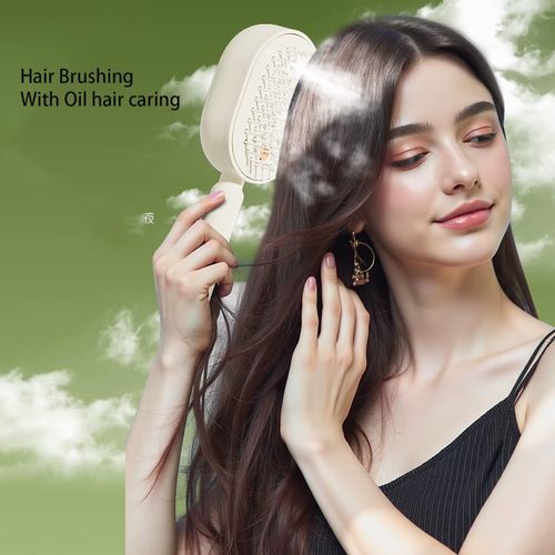 Electric Vibration Spray Atomizing Plastic Air Cushion Comb Hair Smoothing Anti-static Massage Essential Oil Care Head Spa