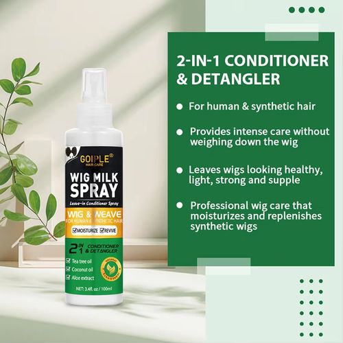 Wig Shampoo for Synthetic Wig Milk Spray for Synthetic Hair Detangle & Anti-Frizz& Moisture Synthetic Wig Shampoo & Conditioner