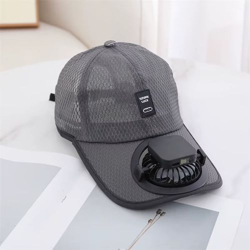 Men Women Solar Powered Fan Hat Cooling Baseball Hat Fishing Camping Beach Hats with Solar Fans Summer USB Charging Sun Hats